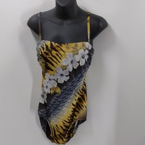 Classics by Jantzen tiger/floral swimsuit-sz 10